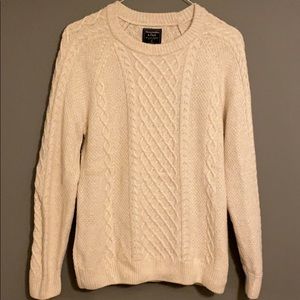 Cream Medium Abercrombie & Fitch Sweater